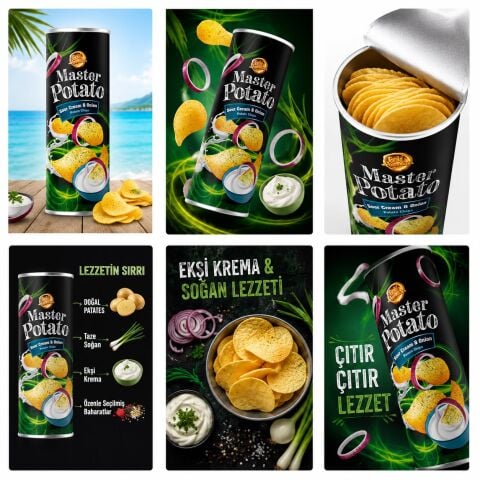 MASTER POTATO 160GR*14 KREMA VE SOĞANLI