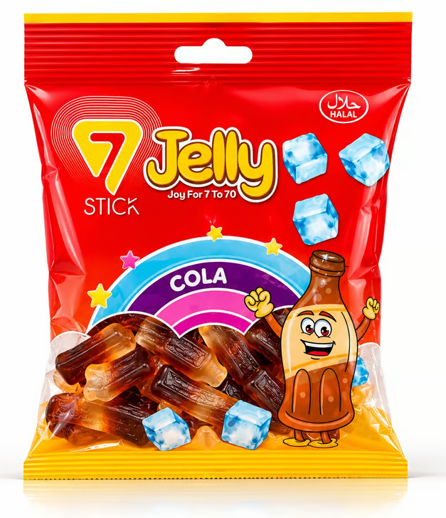 7 STICK JELLY YUMUŞAK ŞEKERLEME KOLA 80GR*12 ADET