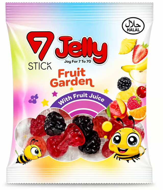 7 STİCK YUMUŞAK ŞEKERLEME FRUİT GARDEN 80GR*12 ADET