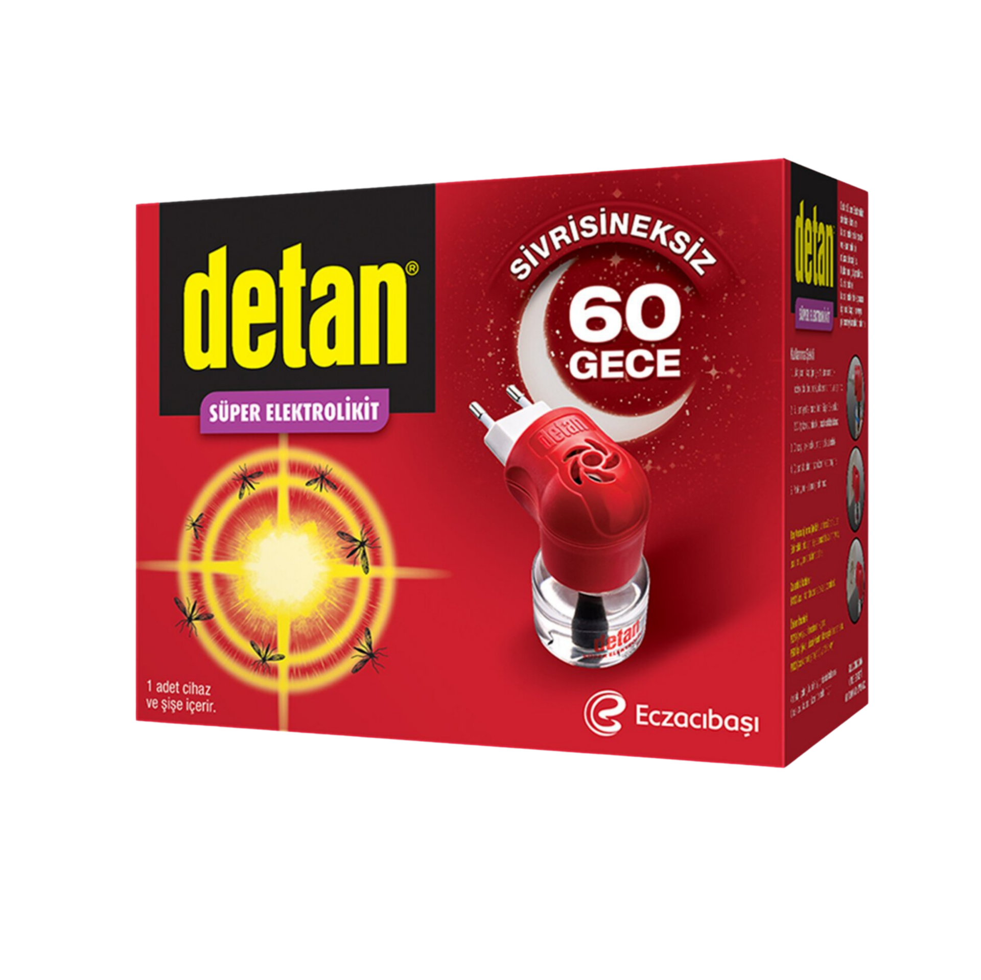 DETAN 60 GECE LIKIT CIHAZ + YEDEK*12