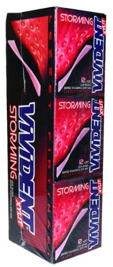 Vivident Storming Çilek Aromalı Sakız 33gr X 18'li Paket