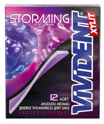 Vivident Storming Ahududu Aromalı Sakız 33gr X 18'li Paket