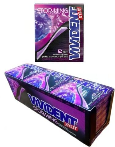 Vivident Storming Ahududu Aromalı Sakız 33gr X 18'li Paket