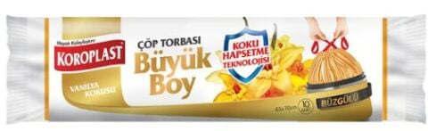 Koroplast Büzgülü Çöp Torbası Vanilya 10'lu Büyük*25 Adet