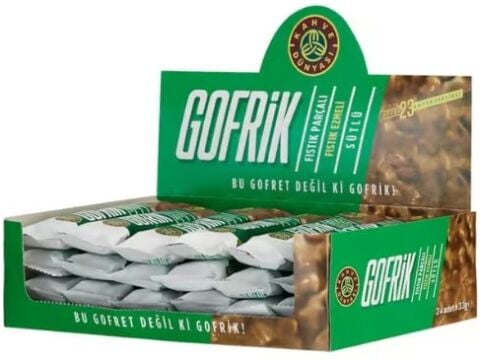 Kahve Dünyası Gofrik Antep Fıstıklı Sütlü Çikolata Kaplamalı Gofret 33 G X 24'lü Paket
