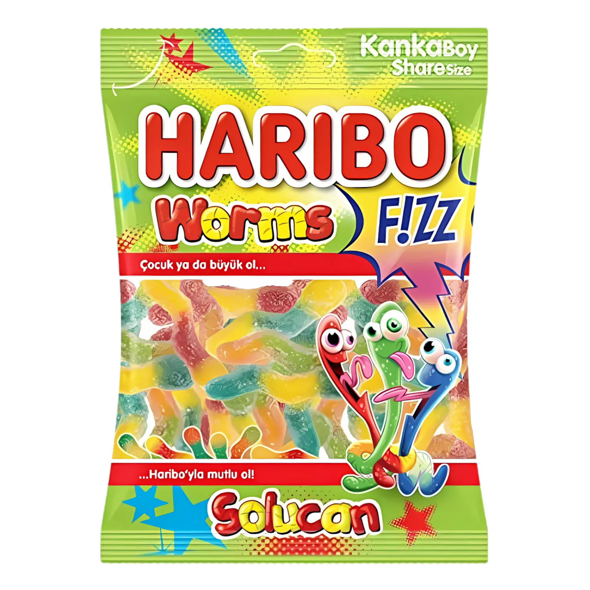 HARIBO JELİBON FIZZ WORMS 70GR*24