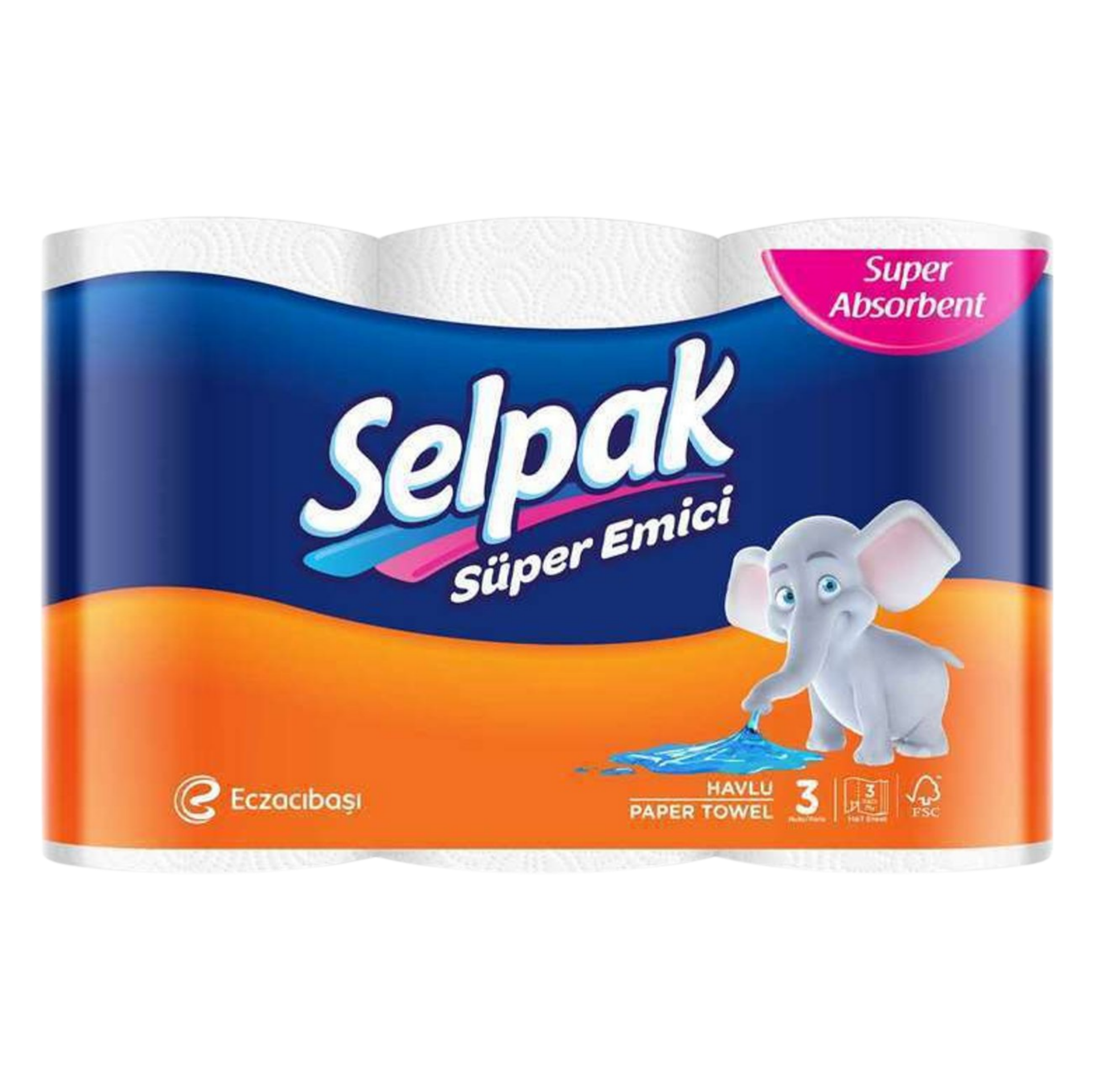 SELPAK HAVLU 3'LÜ*8