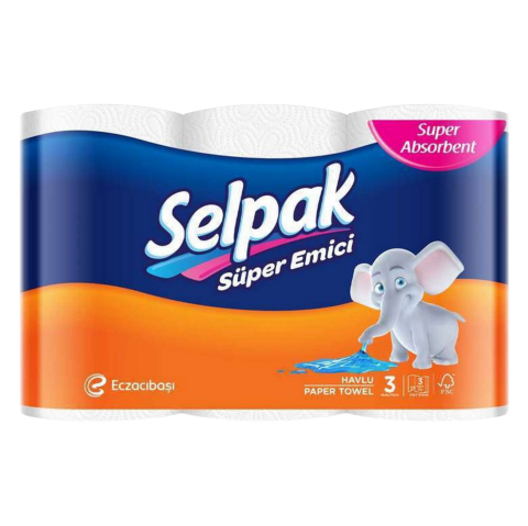 SELPAK HAVLU 3'LÜ*8